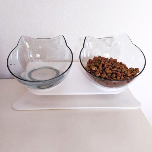 Non-Slip Double Pet Bowl | Glass Pet Bowl | The Pets Beat