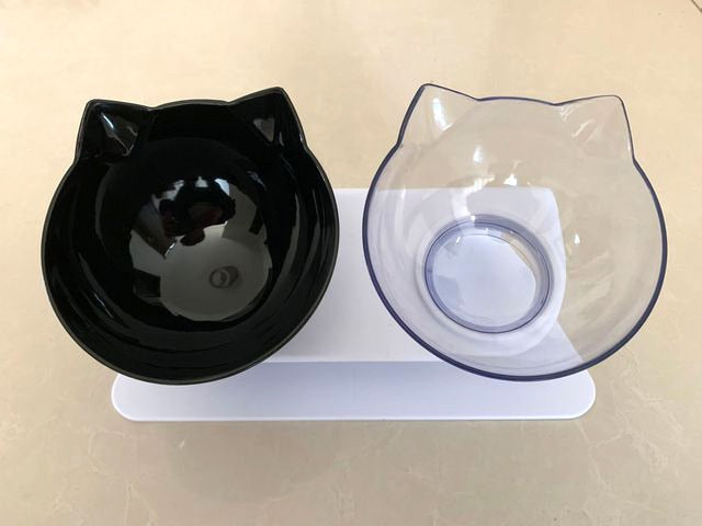 Non-Slip Double Pet Bowl | Glass Pet Bowl | The Pets Beat