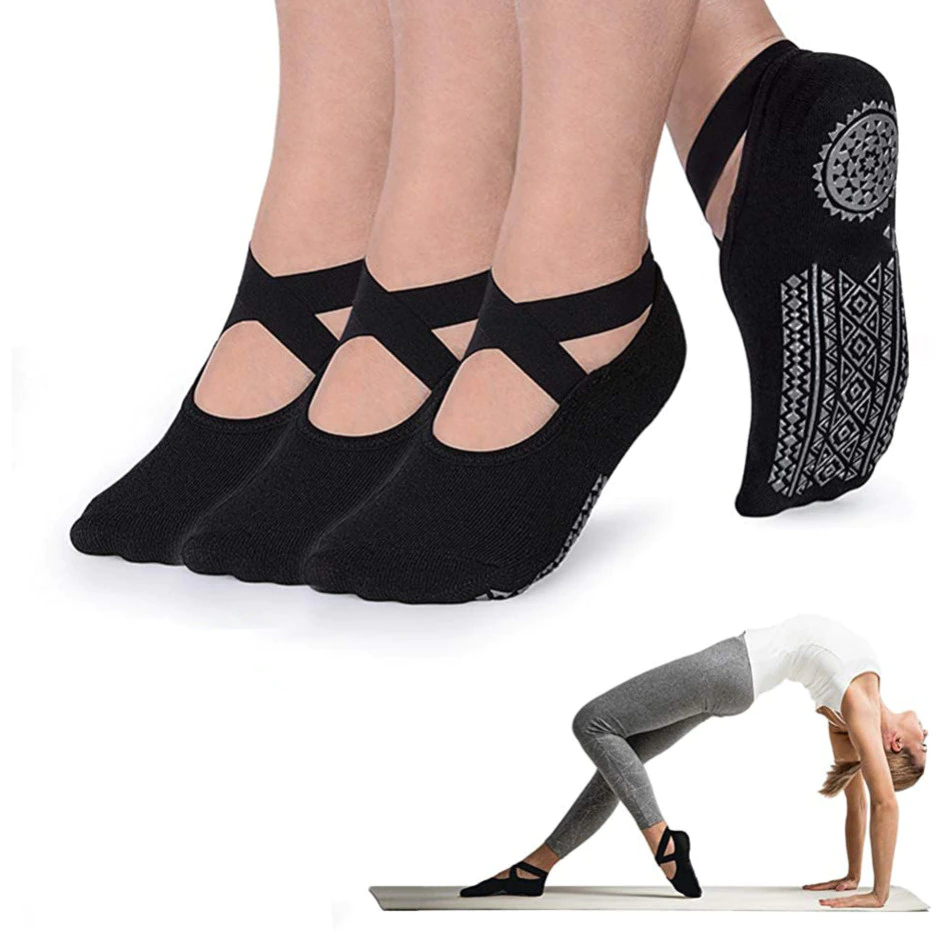 Non-Slip Grip Socks for Women - Perfect for Pilates, Barre, Ballet, and Barefoot Workouts.